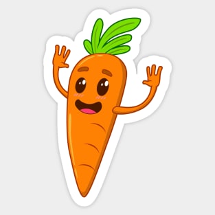 Cartoon Carrot Sticker